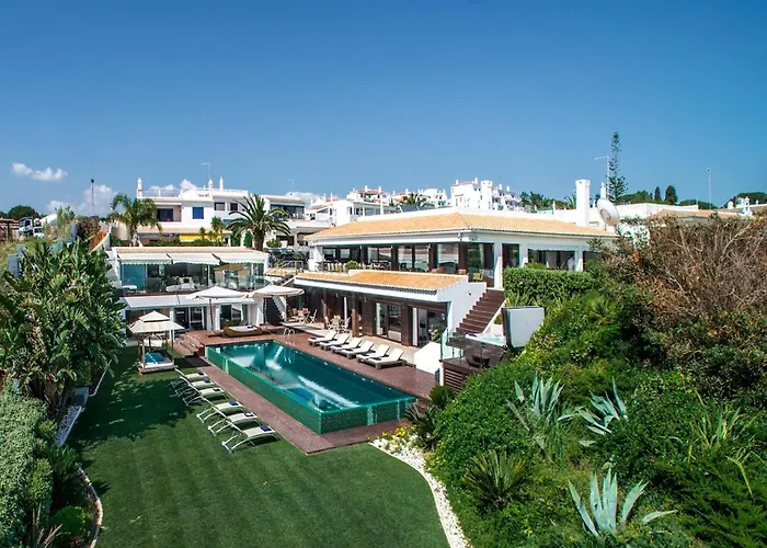 Outstanding Algarve Villa 8 Bedrooms Villa Agua Grande Deluxe Amazing Sea Beach Views Jacuzzi Gym Albufeira